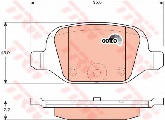 Placute frana FIAT 500 (312) (2007 - 2016) TRW GDB1384