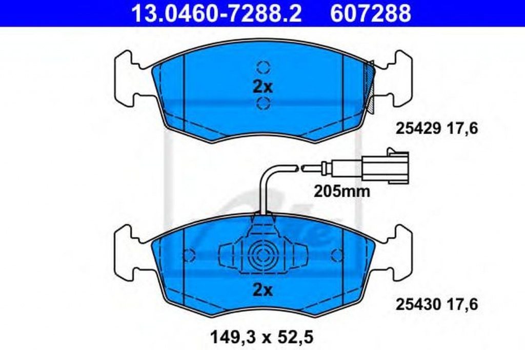 Placute frana FIAT 500 312 ATE 13046072882