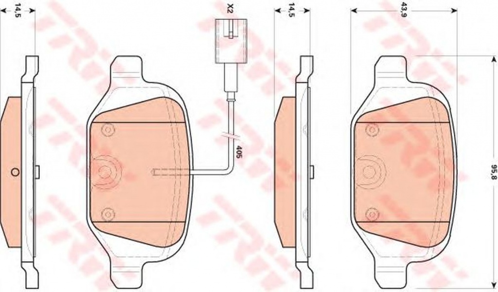 Placute frana FIAT 500 312 TRW GDB1894