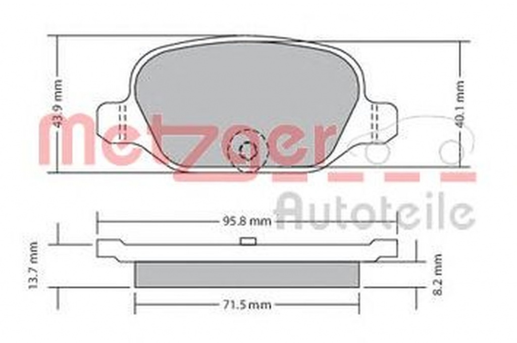 Placute frana FIAT 500 C 312 METZGER 1170392