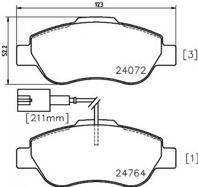 Placute frana FIAT 500 C 312 TEXTAR 2407202