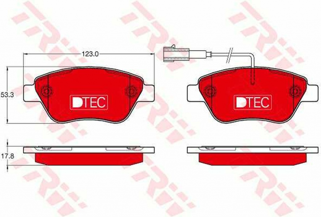 Placute frana FIAT 500 C 312 TRW GDB1654DTE