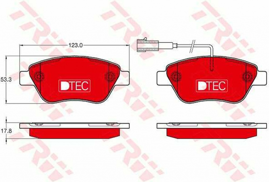 Placute frana FIAT GRANDE PUNTO 199 TRW GDB1654DTE PieseDeTop