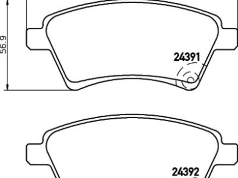 Placute frana Fiat Sedici (Fy), Suzuki Sx4 (Ey, Gy) SRLine parte montare : Punte fata