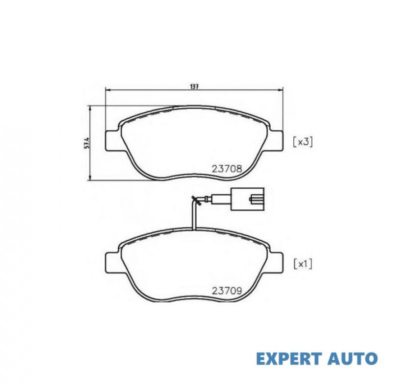 Placute frana Fiat STILO Multi Wagon (192) 2003-20