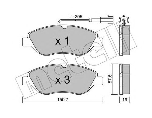 Placute frana FIAT STILO Multi Wagon 192 METELLI 2205770