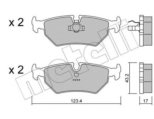 Placute frana FIAT TIPO 160 METELLI 2201780