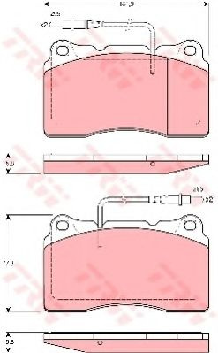 Placute frana FIAT ULYSSE (179AX) (2002 - 2011) TRW GDB1431