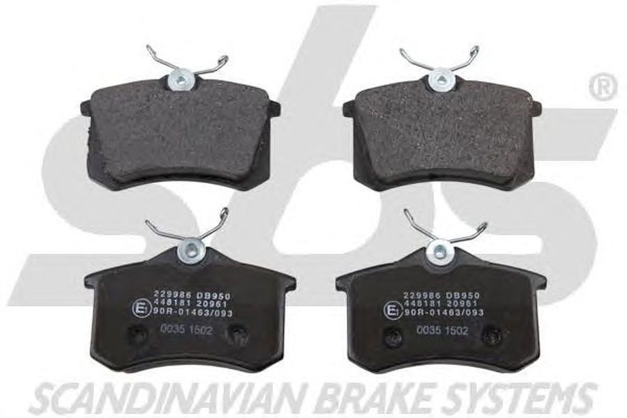 Placute frana FIAT ULYSSE 179AX SBS 1501229986