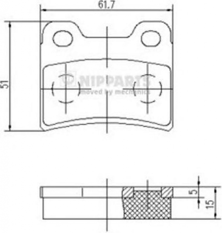 Placute frana FORD ESCORT V combi GAL AVL NIPPARTS J3610303