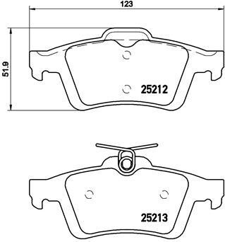 Placute frana # Ford Focus 2010 2011 2012 2013 2014 2015 2016 2017 2018 2019 2020 2021 2022 2023 2024 2025 # P 24 148 # BREMBO