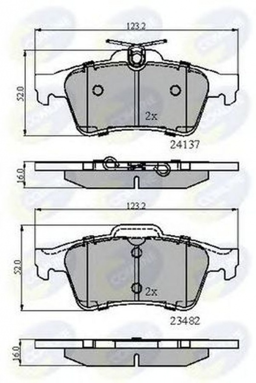 Placute frana FORD FOCUS C-MAX COMLINE CBP01599