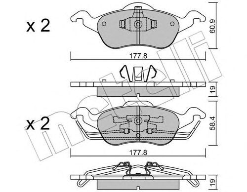 Placute frana FORD FOCUS combi DNW METELLI 2202910