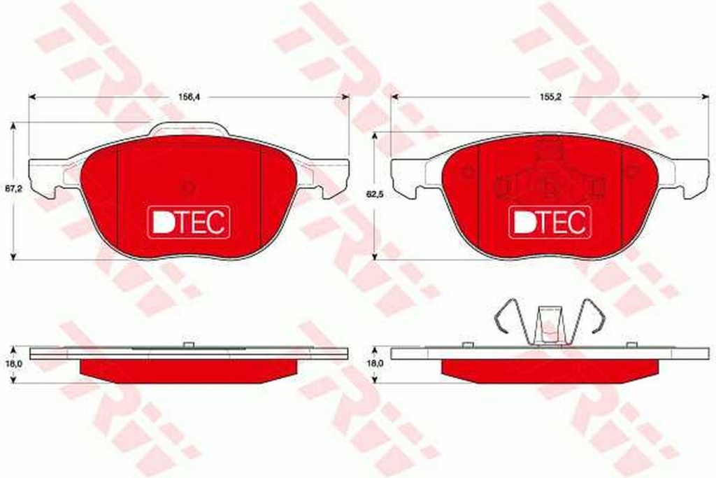 Placute frana FORD FOCUS II combi DA TRW GDB1583DTE