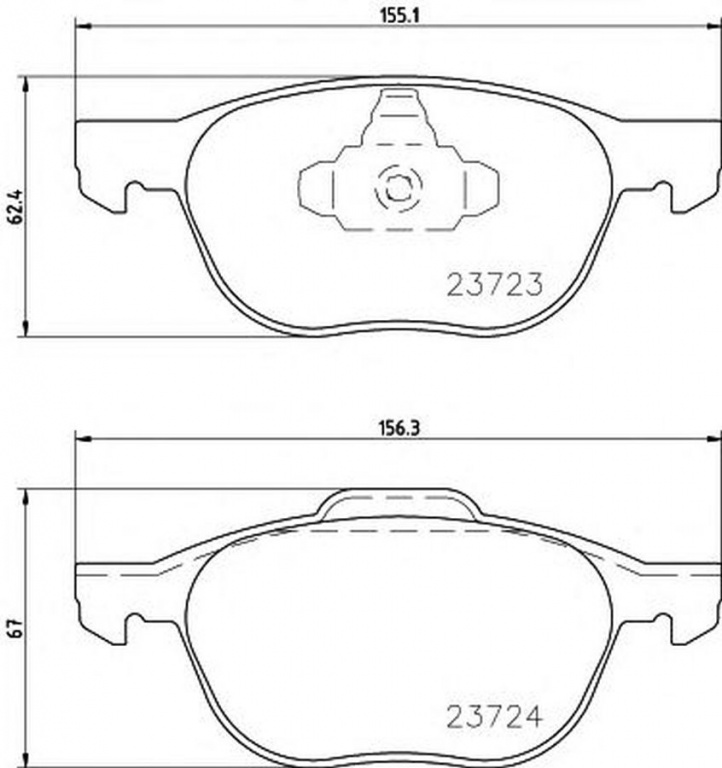 Placute frana FORD FOCUS II DA TEXTAR 2372381