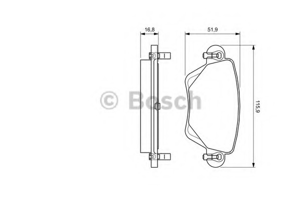 Placute frana # Ford Mondeo 2000 2001 2002 2003 2004 2005 2006 2007 # 0 986 494 046 # BOSCH