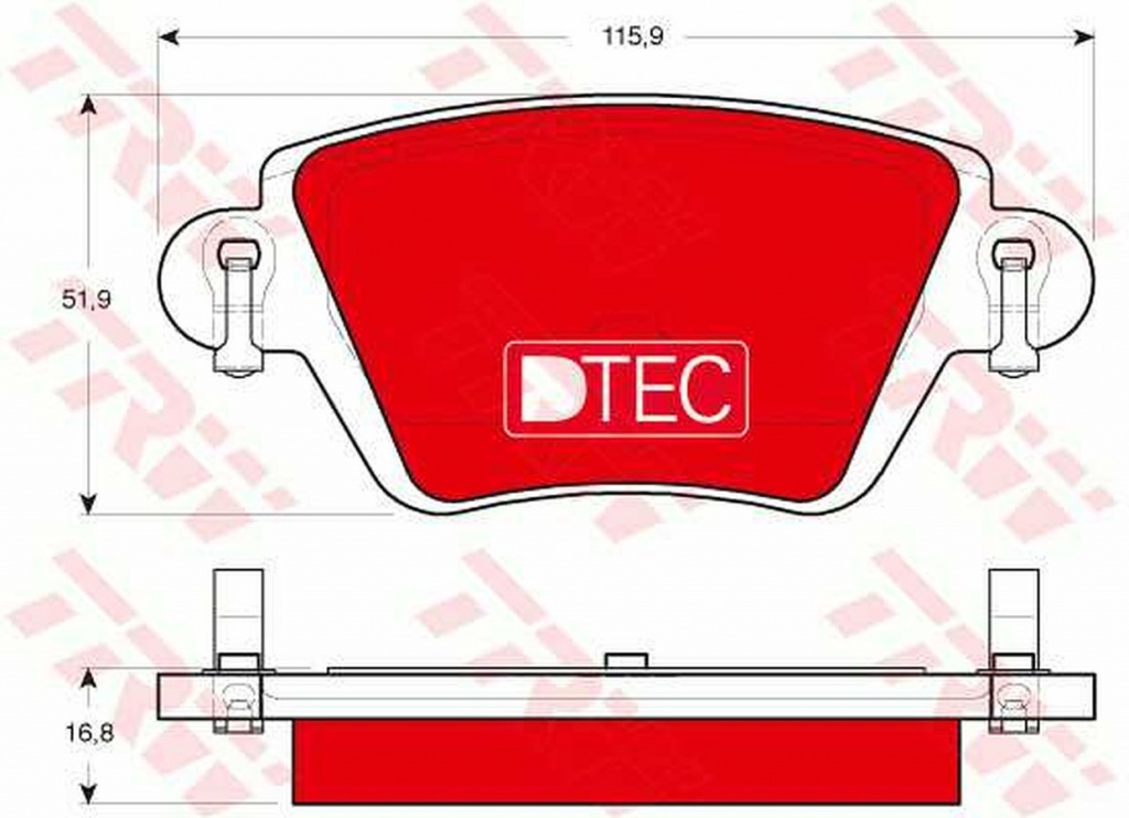 Placute frana FORD MONDEO III combi BWY TRW GDB152