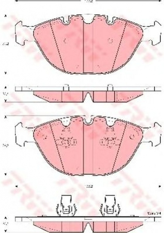 Placute frana FORD MONDEO III limuzina B4Y TRW GDB