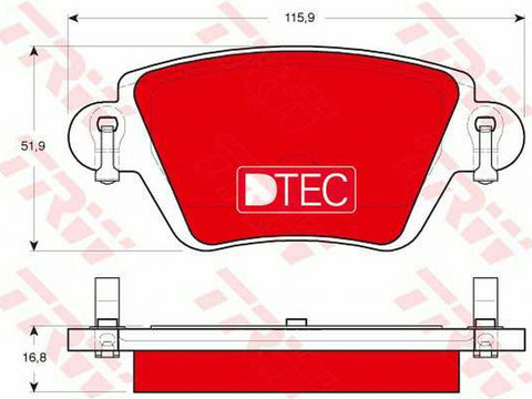 Placute frana FORD MONDEO III limuzina B4Y TRW GDB1525 PieseDeTop