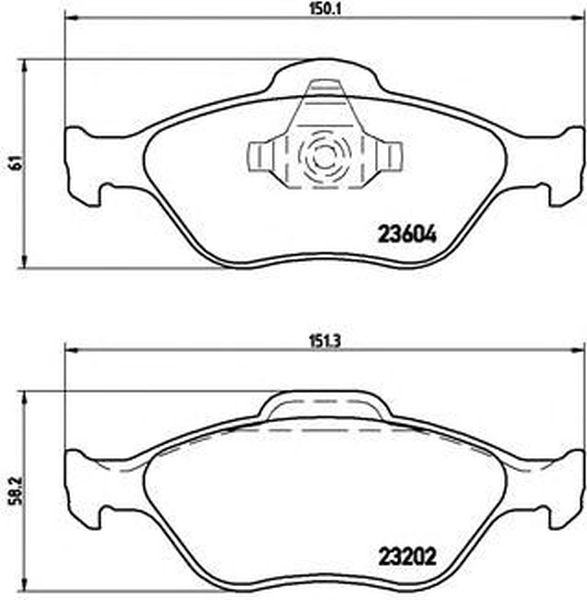 Placute frana FORD PUMA EC BREMBO P24055
