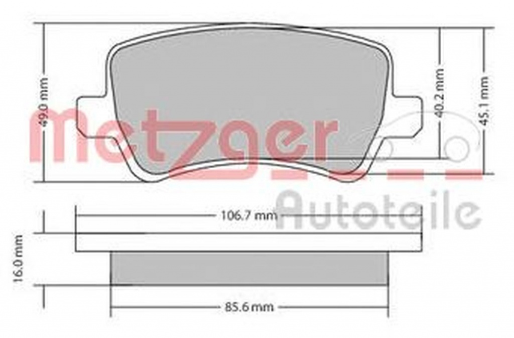 Placute frana FORD S-MAX WA6 METZGER 1170056