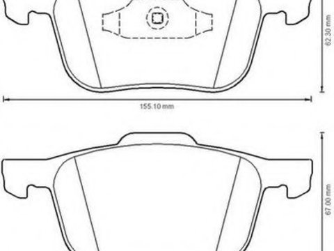 Placute frana FORD TRANSIT CONNECT Kombi (2013 - 2016) JURID 573209JC