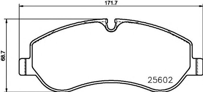 Placute frana FORD TRANSIT CUSTOM bus HELLA 8DB355020691