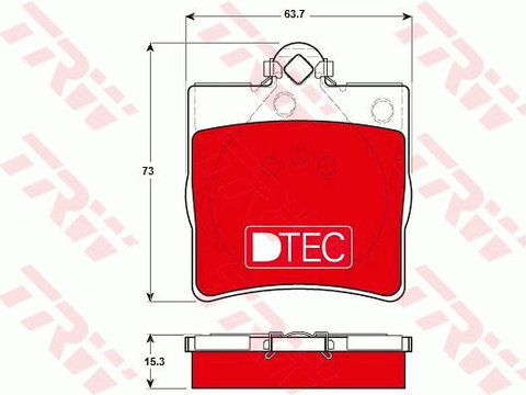 Placute frana GDB1335DTE TRW pentru Mercedes-benz Cl-class Mercedes-benz S-class Mercedes-benz C-class Mercedes-benz E-class Mercedes-benz Slk Mercedes-benz Clk