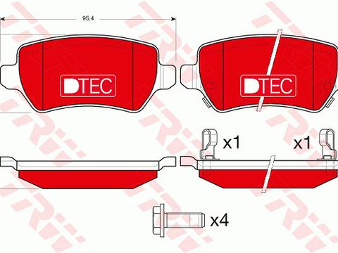 Placute frana GDB1515DTE TRW pentru Opel Astra Opel Corsa Opel Vita Opel Zafira Opel Combo