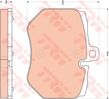 Placute frana GDB1848 TRW pentru Audi Q7 Audi A6