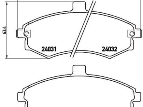 Placute frana Hyundai Coupe (Rd), Elantra (Xd), Matrix (Fc) SRLine parte montare : Punte fata