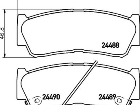 Placute frana Hyundai H-1 / Starex, Santa Fe 1 (Sm), Santa Fe 2 (Cm) SRLine parte montare : Punte spate
