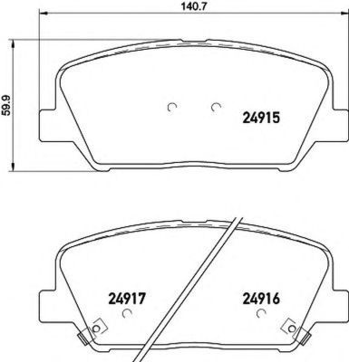 Placute frana HYUNDAI i30 CW GD HELLA 8DB355020591