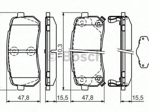 Placute frana HYUNDAI ix55 BOSCH 0986494327