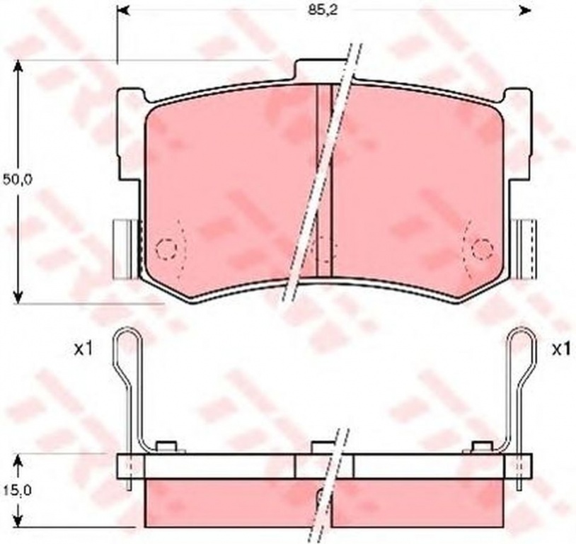 Placute frana HYUNDAI SONATA III Y-3 TRW GDB994