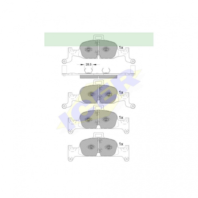 Placute frana ICER IE182279, Fata