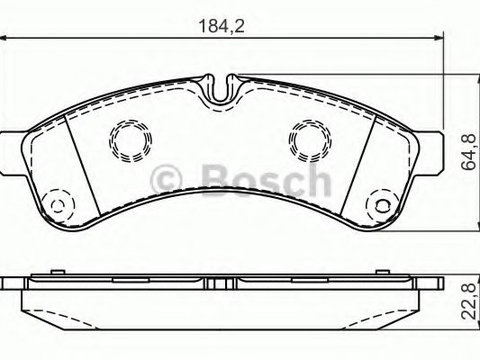 Placute frana IVECO DAILY IV platou / sasiu (2006 - 2011) Bosch 0 986 494 335