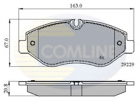 Placute frana IVECO DAILY IV platou / sasiu (2006 - 2011) COMLINE CBP01616