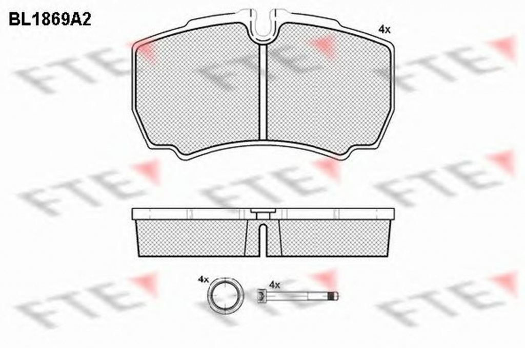 Placute frana IVECO DAILY IV platou sasiu FTE BL1869A2