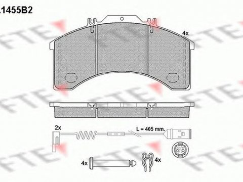 Placute frana IVECO EuroStar FTE BL1455B2