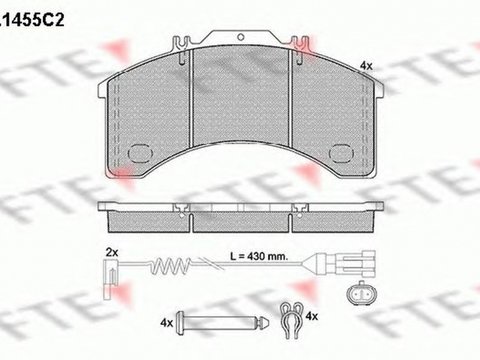 Placute frana IVECO EuroStar FTE BL1455C2