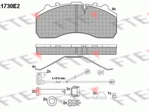 Placute frana IVECO EuroStar FTE BL1730E2