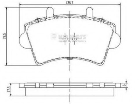 Placute frana J3601079 NIPPARTS pentru Renault Master Opel Movano Nissan Interstar