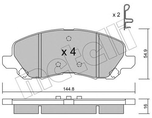 Placute frana JEEP PATRIOT MK74 METELLI 2204810