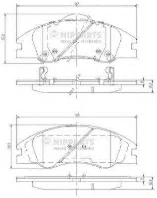 Placute frana KIA CERATO (LD) (2004 - 2016) NIPPAR