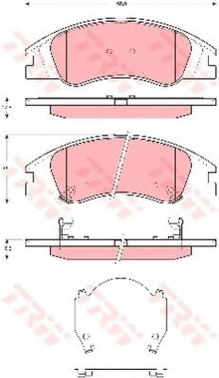 Placute frana KIA CERATO LD TRW GDB3367