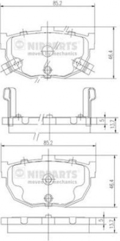 Placute frana KIA CERATO limuzina LD NIPPARTS J3610505