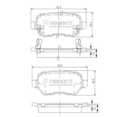 Placute frana # Kia Pro cee'd 2013 2014 2015 2016 2017 2018 2019 2020 2021 2022 2023 2024 2025 # N3610310 # NIPPARTS