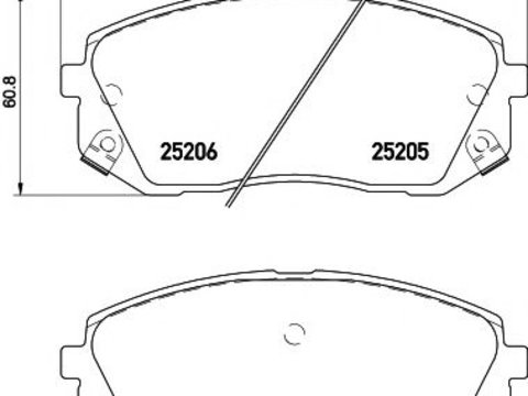 Placute frana KIA SPORTAGE (SL) (2009 - 2016) MTR 12160822