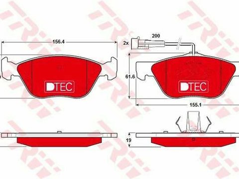 Placute frana LANCIA DELTA II 836 TRW GDB1212DTE